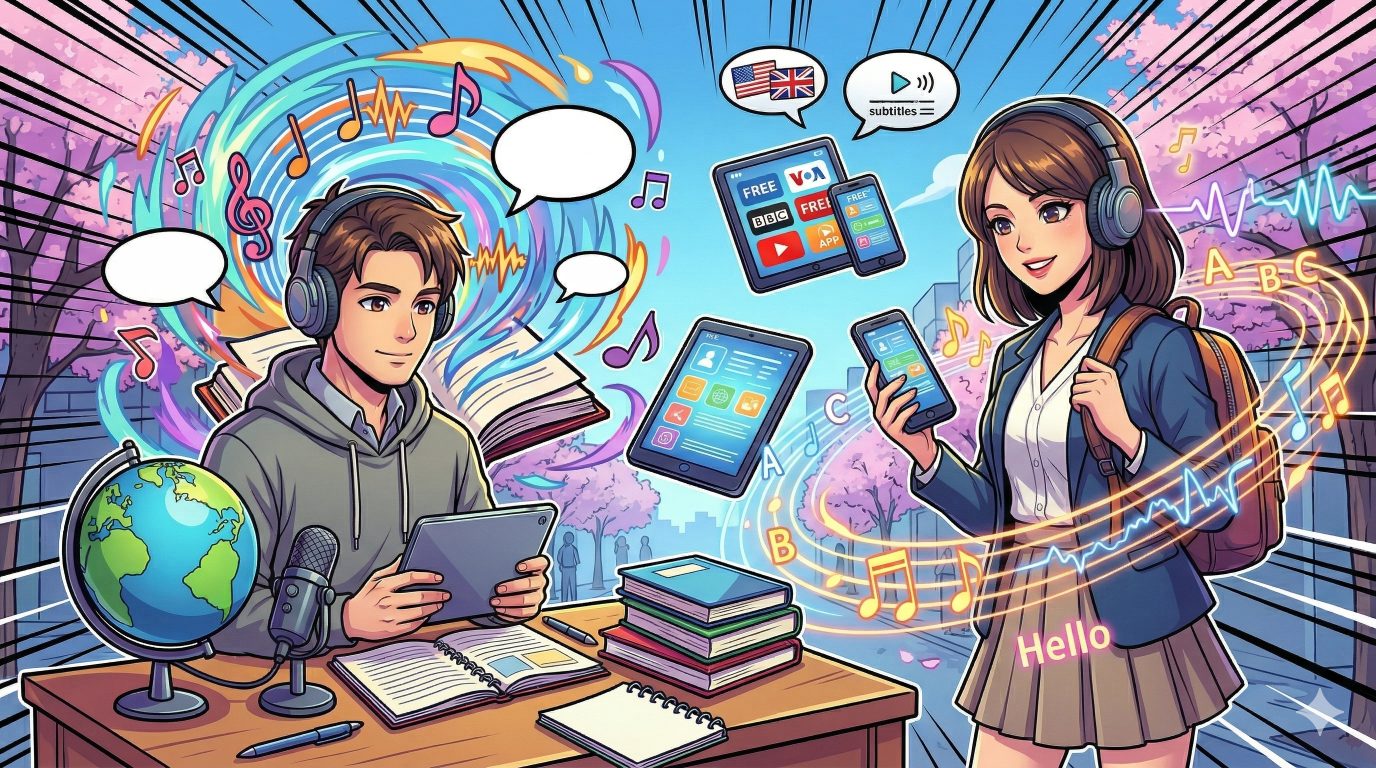 英語リスニング初心者におすすめの教材は？無料で始められる勉強法7選を紹介！