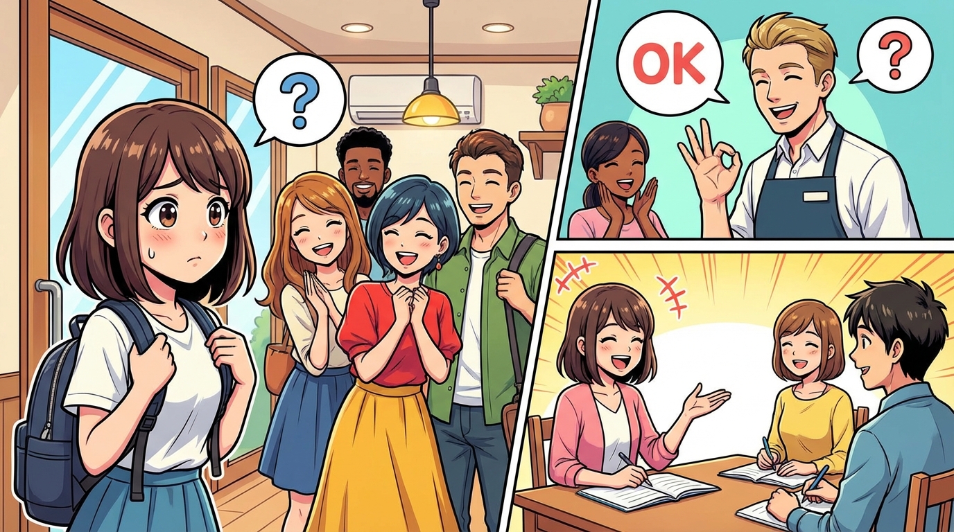 英会話カフェに英語話せないまま行っても大丈夫？初心者でも安心して参加できる理由！