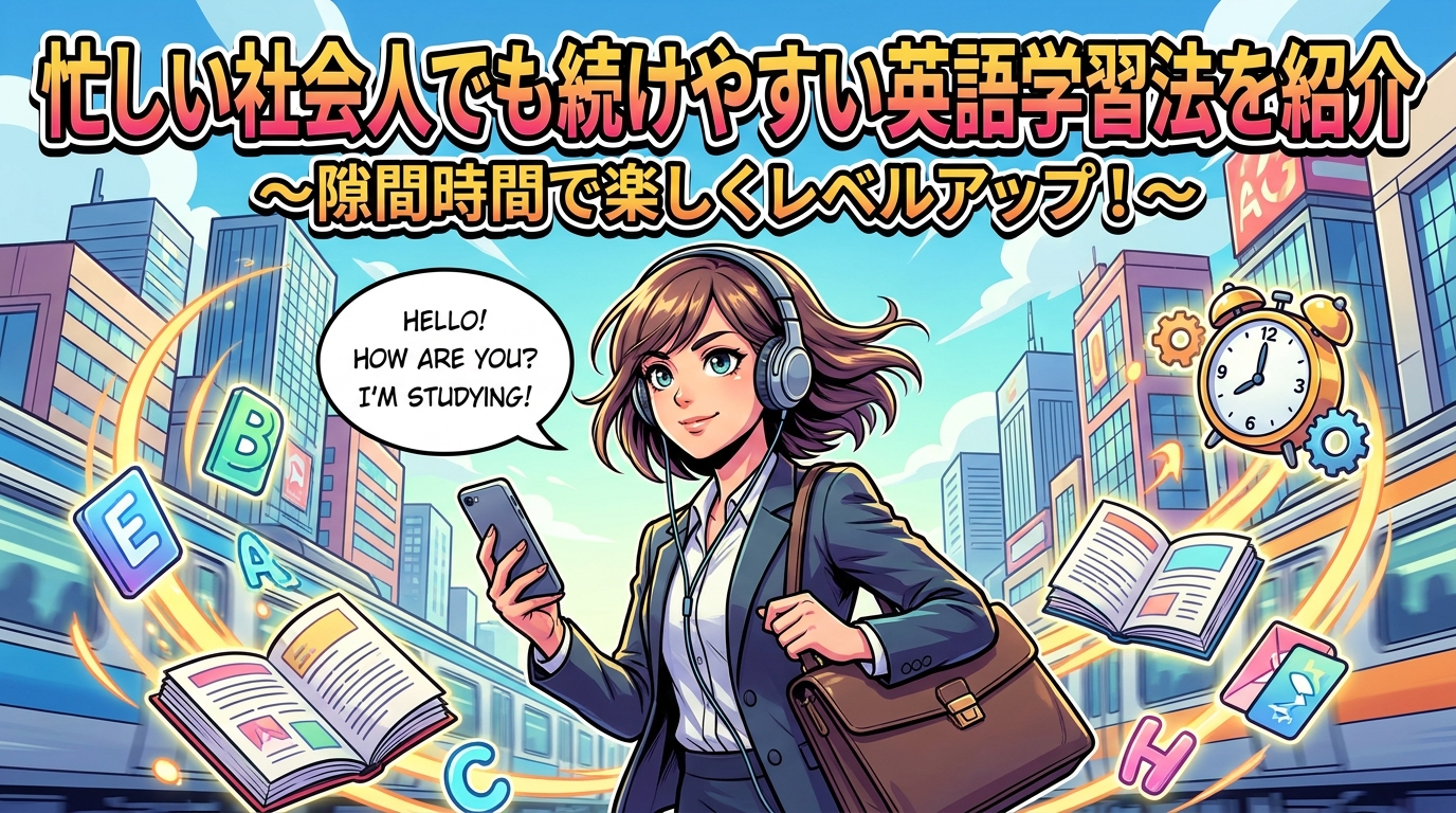 忙しい社会人でも続けやすい英語学習法を紹介