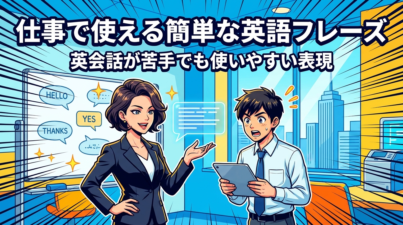 仕事で使える簡単な英語フレーズ｜英会話が苦手でも使いやすい表現